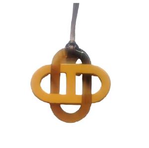 Collar con colgante de eslabones con acabado Natural de cuerno de búfalo de precios baratos de alta calidad, collar con colgante de nuevo diseño - Product Image 1