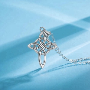 Venta de fábrica Popular celta de Plata de Ley 925 nudo colgante de Cruz de la vida eterna y amor regalos de navidad - Product Image 2