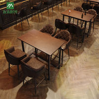 Tables et chaises de bar en métal de style industriel rétro, tabourets hauts pour restaurants, cafés, hôtels, salons de thé, maison