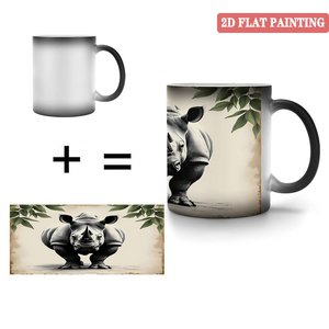 Frosted Black <b>Ceramic</b> <b>Mug</b> 11oz Heat Activated Daily Tea Cup - Product Image 4