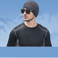 Gorro de Invierno para Ciclismo, Impermeable, de Forro Polar, con Gorro Interior Cálido, Impresión Digital