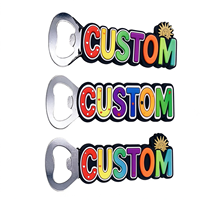 Décapsuleur aimanté 3D en PVC gaufré avec logo personnalisé, souvenir de voyage, aimant de réfrigérateur promotionnel