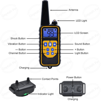 IP67 Wasserdichtes Anti-Bark-Hunde trainings halsband mit Remote-Hundes chock halsbändern 2400FT für 3 Hunde
