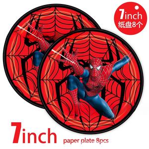 Nouveau Kit de Vaisselle Jetable Spiderman Super-Héros pour Fête d'Anniversaire Enfant, Thème Pâques, Articles en Carton Dessin Animé - Product Image 4