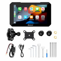 Aoocci C3 Plus 5 İnç 12V ACC USB Çift Güçlü Motosiklet TPMS Ekranı IP67 Kablosuz Motosiklet CarPlay Navigasyon Monitörü