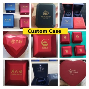 Boîte à bijoux de luxe personnalisée avec logo imprimé, boîte dorée à LED pour bagues avec doublure en velours à LED, emballage cadeau élégant pour bijoux - Product Image 4
