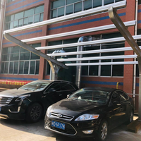 Structure de panneau solaire Q235 bon marché système de support d'abri de voiture solaire structure de rayonnage pv abri de voiture avec panneaux solaires et stockage d'énergie