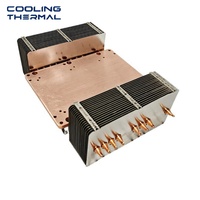 Tube thermique en cuivre pour refroidisseur LED, mèche sinterisée avec ailettes en aluminium pour éclairage de culture 100W 300W, éclairage de scène, refroidissement OEM