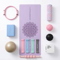 Equipo Profesional de Estudio, Goma TPE para Yoga y Pilates, Paquete de Inicio para Entrenamiento en Casa con Logotipo y Empaque Personalizados, Modelo YP.CB