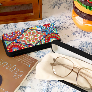 DIY diamante pintura gafas caso <span class=keywords><strong>Mandala</strong></span> 5d forma especial taladro diamante pintura gafas caja de almacenamiento - Product Image 5