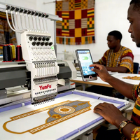 Machine à broder informatisée à tête unique, grande surface de travail, abordable, pour les styles d'agbada modernes