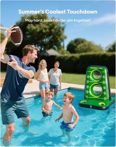 JOSEN Jeu de football gonflable en PVC pour piscine, cible de football aquatique, conception à double filet, base stable, jeu de piscine d'été pour enfants et adultes - Product Image 4