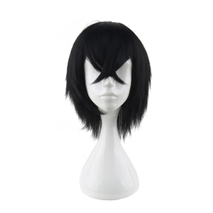 <span class=keywords><strong>Peluca</strong></span> de cosplay AOTU World Leishi Ray Lion, <span class=keywords><strong>peluca</strong></span> sintética corta negra en capas con púas para cosplay de anime, fiesta, convención, Halloween - Product Image 1