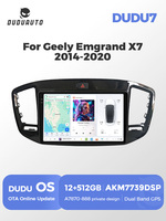 Mekede DUDUAUTO Car-play Auto Wifi 4G GPS Host pour support ADAS DVR pour Geely Emgrand X7 2014-2020 TPMS Caméra arrière Caméra 360°