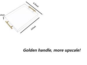 Bán buôn Acrylic hình chữ nhật dịch vụ khay, Acrylic hình chữ nhật hiển thị hộp, xử lý vàng cho nhà bếp và sử dụng nhà - Product Image 2