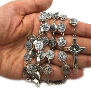 La collana delle religiose può essere utilizzata come regalo o come collana con ago curvo in lega di san benedetto per uomini e donne - Product Image 5