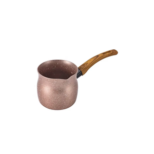 Cafetera árabe nueva cafetera de aluminio jaspeado juego de tazas de té con mango de <span class=keywords><strong>grano</strong></span> de madera elegante y práctica taza de café - Product Image 3