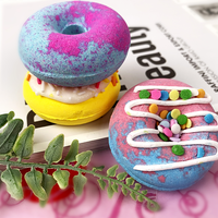 Bombe de bain pour enfants en forme de beignet moussant riche en fizzle de bain relaxant naturel personnalisé de marque privée à vendre