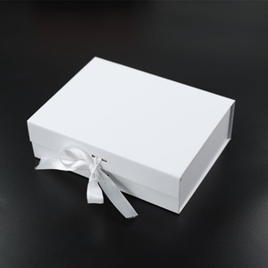 Collapsible <b>Magnetic</b> <b>Gift</b> <b>Box</b> Rigid Cardboard Custom Logo Recyclable Ribbon Decor MOQ 100pcs for <b>Gift</b> Packaging - Product Image 4