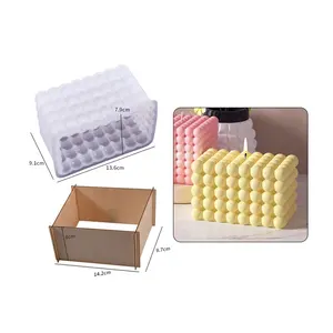 In Stock 3D Big Magic Bubble Cube Silicone Soap Candle Mold For Soap Making