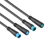Câble en cuivre nylon 3A de haute qualité, connecteurs adaptateurs M8, 2 broches mâle-femelle, pour systèmes solaires et connexions de câblage automobile
