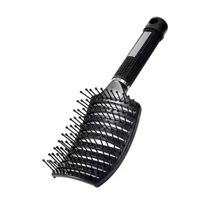 Spazzola per Capelli Personalizzata <span class=keywords><strong>all</strong></span>'Ingrosso, Bianca e Nera, per Capelli Ricci, con Logo, Pettine Cavo di Alta Qualità per Massaggio, Uso Domestico e Professionale - Product Image 1