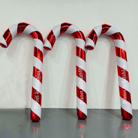 Décorations géantes brillantes pour l'extérieur, bâton de bonbons, décorations de Noël, canne de bonbons gonflable