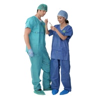 Uniforme Quirúrgico SMS de Diseño Personalizado, 30-45g, Conjunto de Uniforme Médico Unisex para Uso Hospitalario, Marca Raytex, Tallas S-XXXL