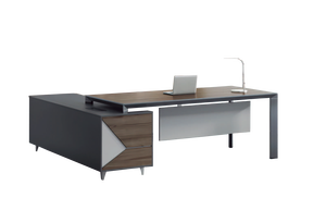 Modern Convertible MFC Small Executive <strong>Corner</strong> <strong>Desk</strong> with Organizer <strong>Compact</strong> Office Furniture - Product Image 2