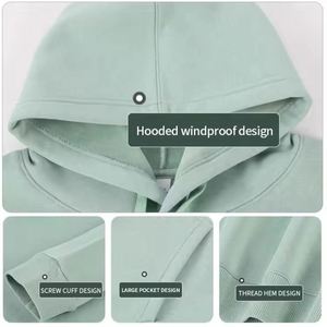 High Quality Cotton Polyester Thick Blank Plain Unisex Custom Logo Plus Size Men's <b>Hoodies</b> - Product Image 3