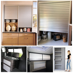 <span class=keywords><strong>Puerta</strong></span> Tambour para Autocaravana, 500 mm x 600 mm, PVC Plateado Sólido, Espirales Laterales, <span class=keywords><strong>Puerta</strong></span> <span class=keywords><strong>Enrollable</strong></span> - Product Image 6