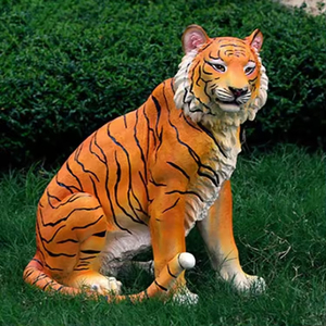 Statua di <span class=keywords><strong>Tigre</strong></span> in Resina Personalizzata, Arte Moderna, Grande Statua Animale da Giardino, Decorazione Realistica in Fibra di Vetro OEM - Product Image 3