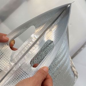 Sac isotherme en aluminium à ouverture plate, jetable, adapté aux aliments frais, à la réfrigération, au barbecue et à l'isolation thermique - Product Image 4