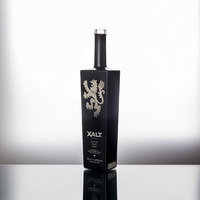 Botol Kaca Persegi Pipih Unik 700ml 50ml dari Pemasok Cina untuk Minuman Keras Tequila Brandy Anggur dengan Sistem Penutup Gabus, Sablon, dan Dekal Frost