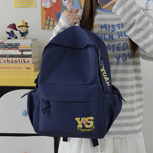 Cross-border new american retro letter embroidery <b>backpack</b> 2026 new arrival - Product Image 2