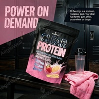Poudre de protéines Aeglewell Clear Protein Powder à la limonade fraise avec électrolytes, peptides de collagène, sans sucre, sans lactose