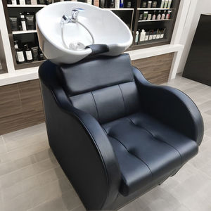 Fauteuil de Barbier de Bonne Qualité Fourniture d'Usine Station de Lavage et Fauteuil Bac à Shampoing pour Salon de Coiffure Barbershop - Product Image 1