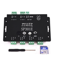 Contrôleur LED SP301E pour bande lumineuse à pixels adressables, programmation par carte SD, WS2812B, SK6812, APA102, contrôleur RVB, contrôleur 4 voies