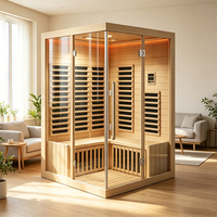 Ruang Sauna Uap Kering Kayu Modern Ramah Lingkungan dengan Pemanas Inframerah Desain Terbaru untuk Vila