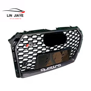 Grilles de filet noires de cadre de Fiber de carbone de nid d'abeille pour le gril d'<span class=keywords><strong>audi</strong></span> <span class=keywords><strong>A4</strong></span> B9 Rs4 2017 2018 2019 2020 - Product Image 3