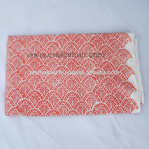 Tissu voile 100% coton imprimé à la main en forme de pêche, écologique, pour la couture de robes, matériau de haute qualité, brillant, pour rideaux, garçons - Product Image 1