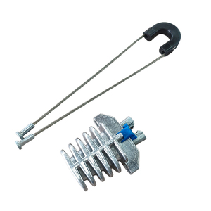 Serre-câble en acier inoxydable avec insert bleu pour lignes de transmission d'énergie électrique - Product Image 2