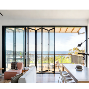 Portes pliantes en aluminium AS2047 <span class=keywords><strong>à</strong></span> double vitrage, isolation thermique, insonorisation, efficacité énergétique, design extérieur pour villa, patio, cour - Product Image 5