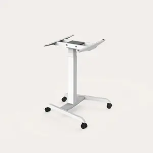ZGO Single Leg ufficio scrivania regolabile in altezza con ruote Mobile tavolo di sollevamento