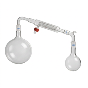 Juego de Aparatos de Destilación al Vacío con Frascos de Vidrio Borosilicato, Frasco de Fondo Redondo con Cuello Estrecho para Destilación al Vacío - Product Image 3