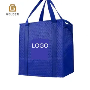Yüksek kalite özel büyük dokunmamış soğutucu çanta su geçirmez OEM taşınabilir folyo soğutucu torba açık paket