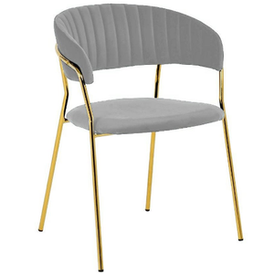 <strong>Blush</strong> <strong>pink</strong> with Golden Frame Upholstered Velvet <strong>Dining</strong> <strong>Chair</strong> - Product Image 3