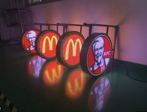 Yake Logo Màn hình hiển thị LED ngoài trời vòng tròn sáng tạo LED hiển thị Double Sided kỹ thuật số LED signage Board - Product Image 3