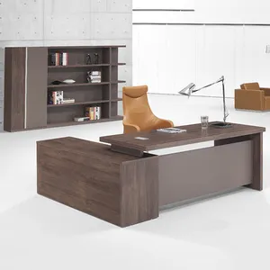 Produttore all'ingrosso moderno grande tavolo da ufficio in legno scrivania Executive con cassetti