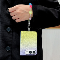Coque transparente effet vague froissée dégradée pour iPhone 18 Fold